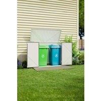 Durable Outdoor Garden Trash Can Bin Steel Storage Shed