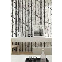 Removable Fabric Birch Tree Wallpaper Roll