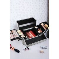 SHEONLY Makeup Case Cosmetic Organizer Skincare Display Box in Silver