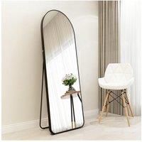 40cm W x 150cm H Arched Standing Floor Mirror Wall-Mounted Full Length Mirror with Stand, Black