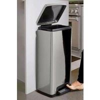 30L Stainless Steel Pedal Dustbin Step Open Trash Can Waste Bin