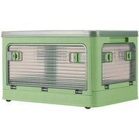 Folding Plastic Storage Bins Collapsible Organizers Box with Wheels
