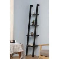 Industrial Ladder Shelf 4-Tier Bookcase Rack 160CM Storage Unit