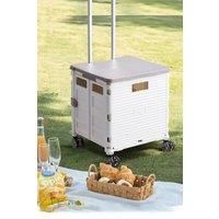Foldable Utility Cart Collapsible Portable Crate Rolling Carts with Wheels