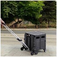 Camping Trolley Multifunction Folding Shopping Vehicle Things Storage Crate