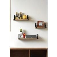 3Pcs Rustic Metal Wood Floating Shelf Brackets