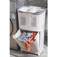 3 Compartment Laundry Baskets Detachable