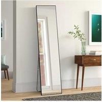 Black Bedroom Floor Mirror Wall Mounted Rectangular Full Length Mirror,40cm W x 150cm H