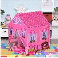 H&O Direct Girls Play Tent Pink Princess Castle Portable Playhouse Outdoor Toys
