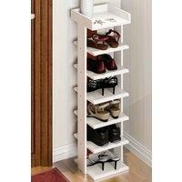 7 Tiers Wooden Shoe Rack Organizer Storage Stand Shelf