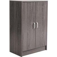 6-Layer Gray Wood Grain Shoe Cabinet