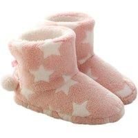 Women'S Star Print Bootie Slippers - 3 Sizes & 2 Colours! - Grey