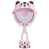 Kids U-Shaped Silicone Toothbrush Manual - Soft Bristles for Ages 2-12