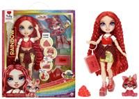 Rainbow High Fashion Doll with Slime & Pet - Ruby (Red) - 28 cm Shimmer Doll with Sparkle Slime, Magical Pet and Fashion Accessories - Kids Toy - Great for Ages 4-12 Years