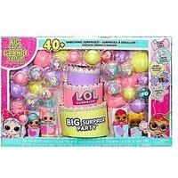 L.O.L. Surprise! Big Surprise Party - 4 Collectible Dolls, 40+ Surprises, 5 Unboxing Experiences, Fashions, Sand, Gel Crush, Shell Smash, Fluff, Party Confetti, Present for Girls Ages 4+