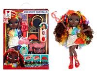 Rainbow High Creative Crystals Iris - Rainbow 28 cm Fashion Doll with Crystal Accessory Make It Kit, Ring for You, DIY, Crafts, Resin Play, Ideal Present for Kids Ages 8+, NOT EDIBLE