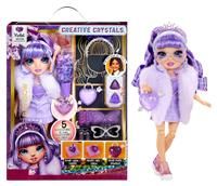 Rainbow High Creative Crystals Violet - Purple 28 cm Fashion Doll with Crystal Accessory Make It Kit, Ring for You, DIY, Crafts, Resin Play, Ideal Present for Kids Ages 8+, NOT EDIBLE