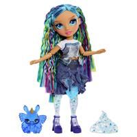 Rainbow High Rainbow Shimmers with Slime - Skyler, Blue - 28cm Fashion Doll, Comes with a Slime Kit and a Pet Bunny, Suitable for Children Ages 4+