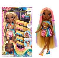 Rainbow High Hair Chalk & Style Doll - Meline - 28 cm Rainbow & Gold Doll, Washable Hair Chalk, Colour, Style, Play, Rinse, & Repeat, For Children Ages 4 to 12+