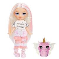 Rainbow High Littles Rainbow Fantasy Fairies & Pet - Opal, Rainbow - 14cm Posable Small Doll & Fantasy Owl Pet with Interchangeable Fairy Wings, Cute Present for Children 4+