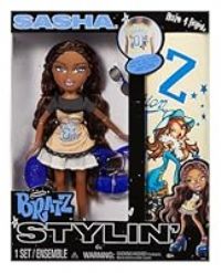 Bratz Stylin/' Sasha - Fashion Doll with Customisable T-Shirt for You, Comes with Accessories, Cute Toys for Girls