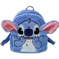 Lilo & Stitch Inspired Plush School Backpack - Furry, Compact, Multi-Pocket