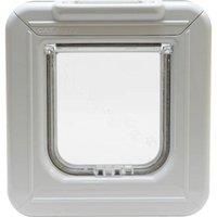 Cat Mate Elite Microchip Cat Flap with Digital Timer & LCD Display for up to 9 Cats, White