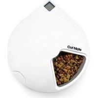 Cat Mate C500 Automatic Pet Feeder | Cat or Small Dog Bowl with Digital Timer | For Wet or Dry Pet Food, 5 Meal Carousel, up to 330g in Each