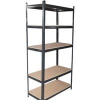 XL Heavy Duty Metal Storage Shelving Unit - 5-Tier, Industrial Style, Multi-Use, Freestanding