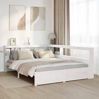 Berkfield Home Bookcase Bed without Mattress White 140x200 cm Solid Wood Pine