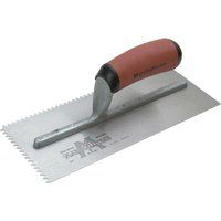 Marshalltown 701SD V-Notched Trowel - Durasoft Handle, Silver