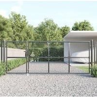 Mesh Garden Gate Anthracite 350x175 cm Galvanised Steel