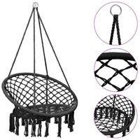Berkfield Home Hammock Swing Chair 80 cm Anthracite in Black