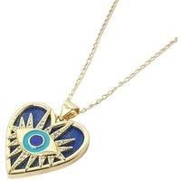 Harfi Women's Protection Lapis Lazuli Blue Evil Eye Necklace in Gold | Size: 18 inches