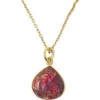 18ct Gold Vermeil Plated Garnet January Birthstone Necklace