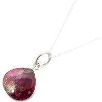 Garnet January Birthstone Sterling Silver Necklace