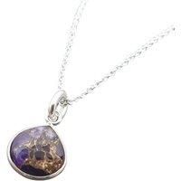Harfi Women's Amethyst February Birthstone Silver Pendant Necklace | Size: 18 inches