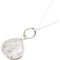 Herkimer Diamond April Birthstone Crystal Sterling Silver Necklace