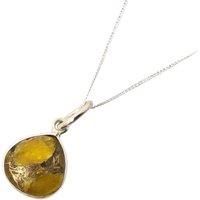 Citrine November Birthstone Sterling Silver Necklace