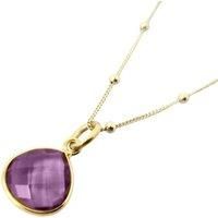 Harfi Women's 18ct Gold Vermeil Alexandrite Colour Changing June Birthstone Necklace | Size: 18 inches
