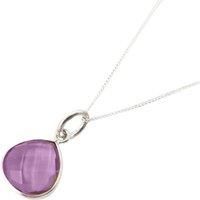 Harfi Women's Alexandrite Colour Changing June Birthstone Necklace in Silver | Size: 18 inches
