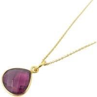 Harfi Women's Pink Tourmaline October Birthstone Gold Plated Necklace | Size: 18 inches