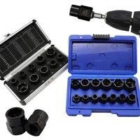3/8 Hexagonal screw broken socket removal tool set, nut extractor, bolt screw incomplete and sliding