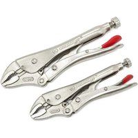 Crescent Locking Plier Set 2 Piece Curved Jaw Molegrips  CLP2ETN-08