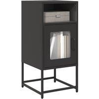 Bedside Cabinet Black 36x39x78 cm Cold-rolled Steel