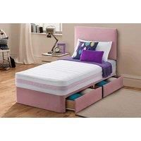Kid'S Plush Velvet Divan & Memory Foam Mattress & Storage