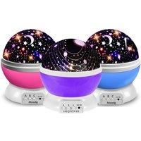 Moon & Star Galaxy Projector Light - 3 Colours - Blue