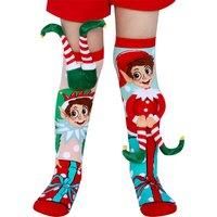 Kids' Novelty Elf Or Santa Socks - 2 Pack Options