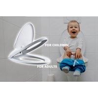 2 In 1 Adults And Toddlers Family Toilet Seat