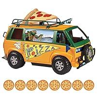 Teenage Mutant Ninja Turtles 83468CO Mutant Mayhem Pizza Fire Delivery Van. Ideal Present for Boys 4 to 7 Years and TMNT Fans, Orange